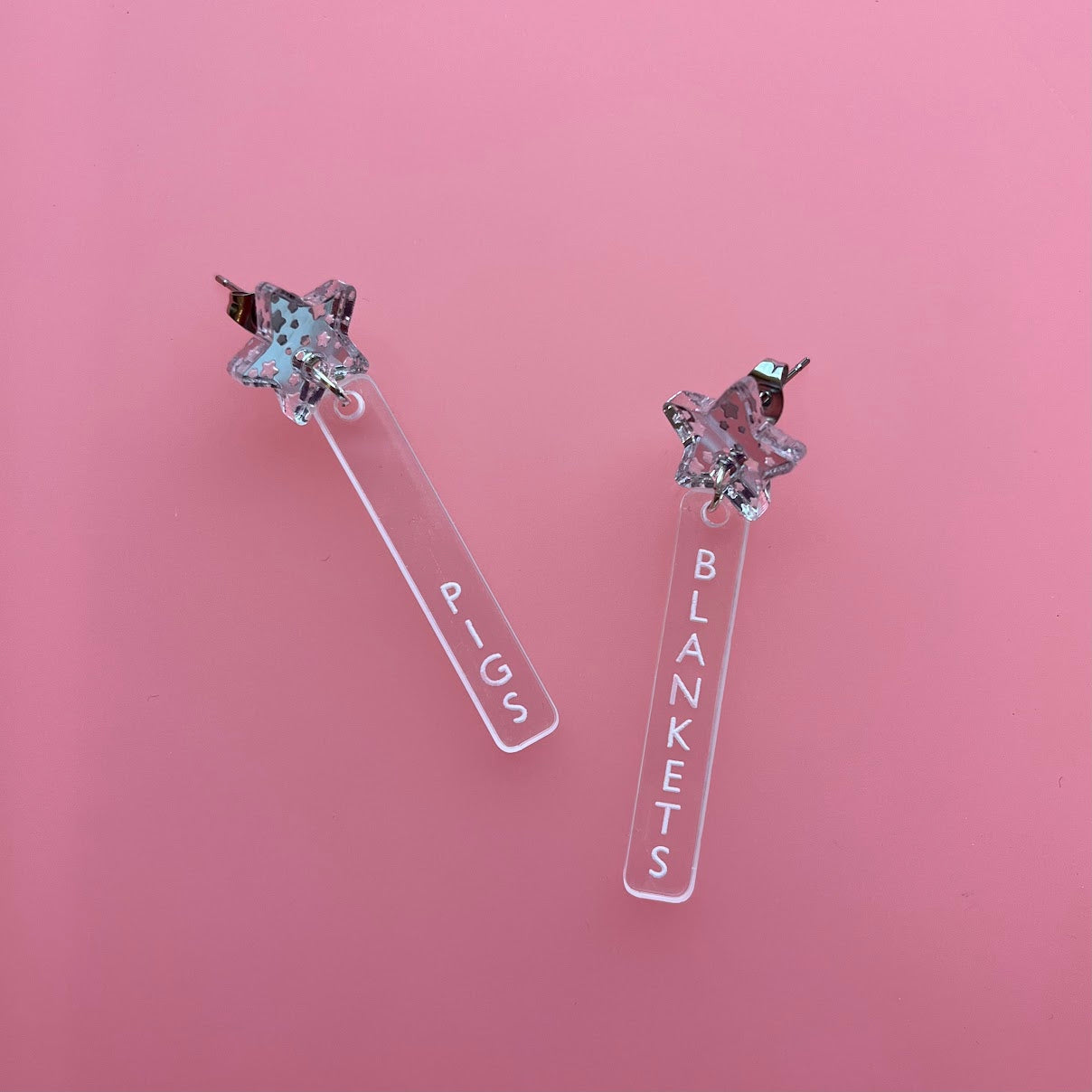 Pigs and Blankets Starry Earrings