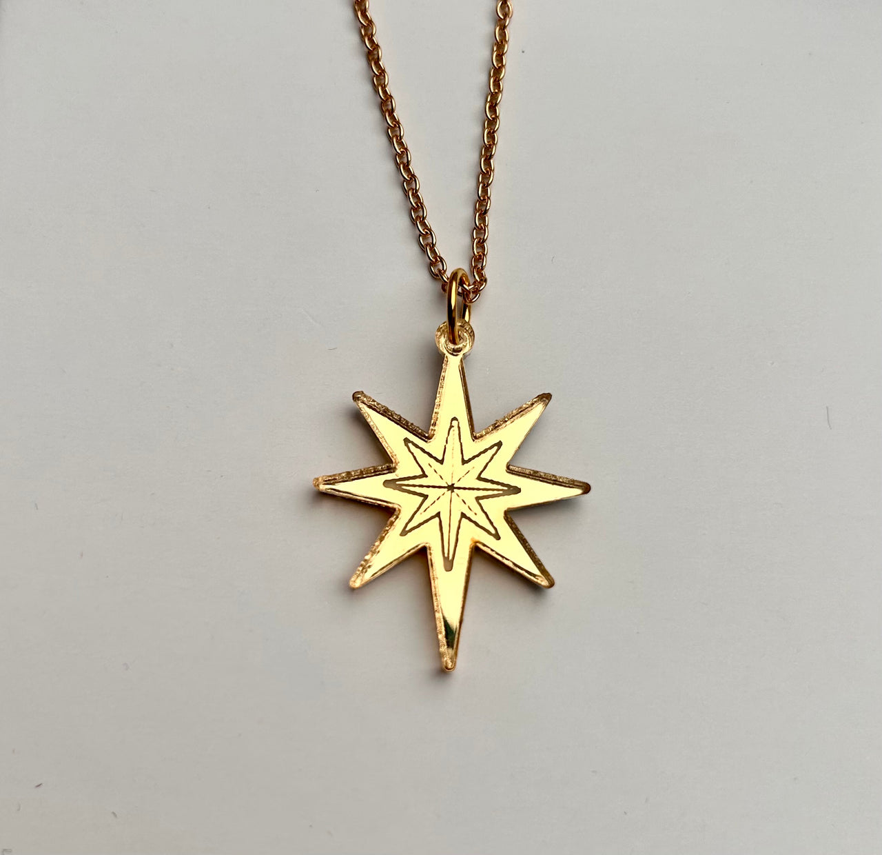 North Star Pendant in Gold