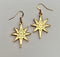 North Star Drop Earrings in Gold