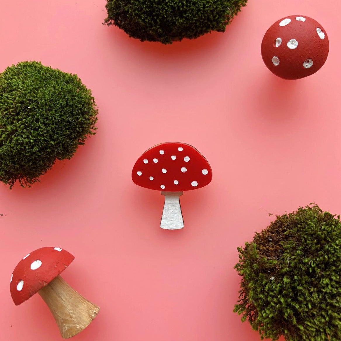 Mystical Mushroom Brooch