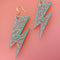 Glitter Lightning Bolt Earrings