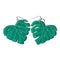 Retro Cheese Plant Green Acrylic Earrings