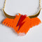 David Cowie Highland Cow Necklace - Orange and Gold