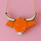 Ecoo-Friendly Wee Highland Cow Necklace