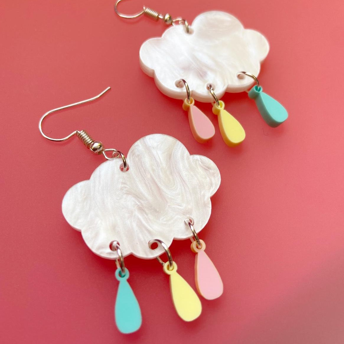 Silver Lining Cloud Earrings