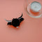 Wee Cow - Black Highland Cow Brooch