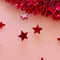 Red Shining Star Stud Earrings