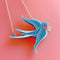 Swallow Necklace with Anchor