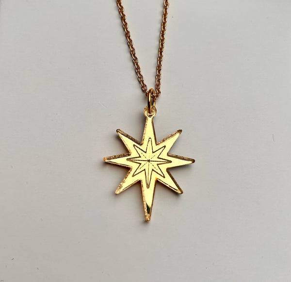 North Star Pendant in Gold
