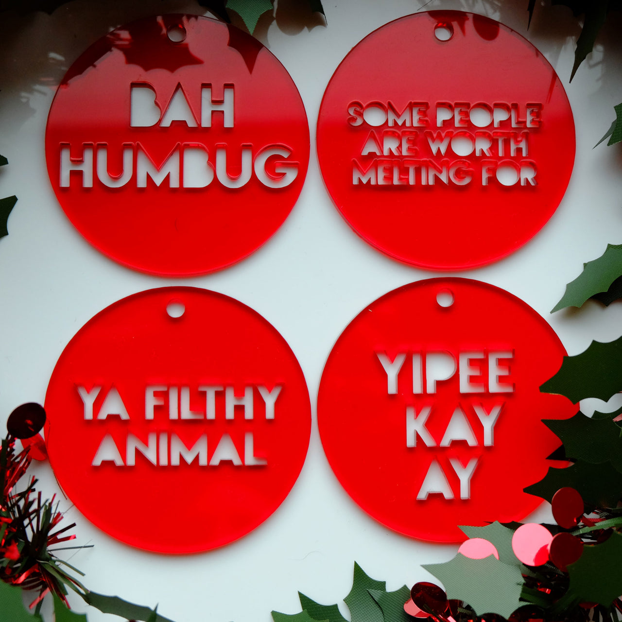 Christmas Movie Decoration Set - Four Christmas Tree Decorations