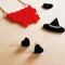 Black Heart Stud Earrings - Halloween Studs