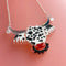 Cooella de Veal - Dalmation Inspired Highland Cow Necklace or Brooch