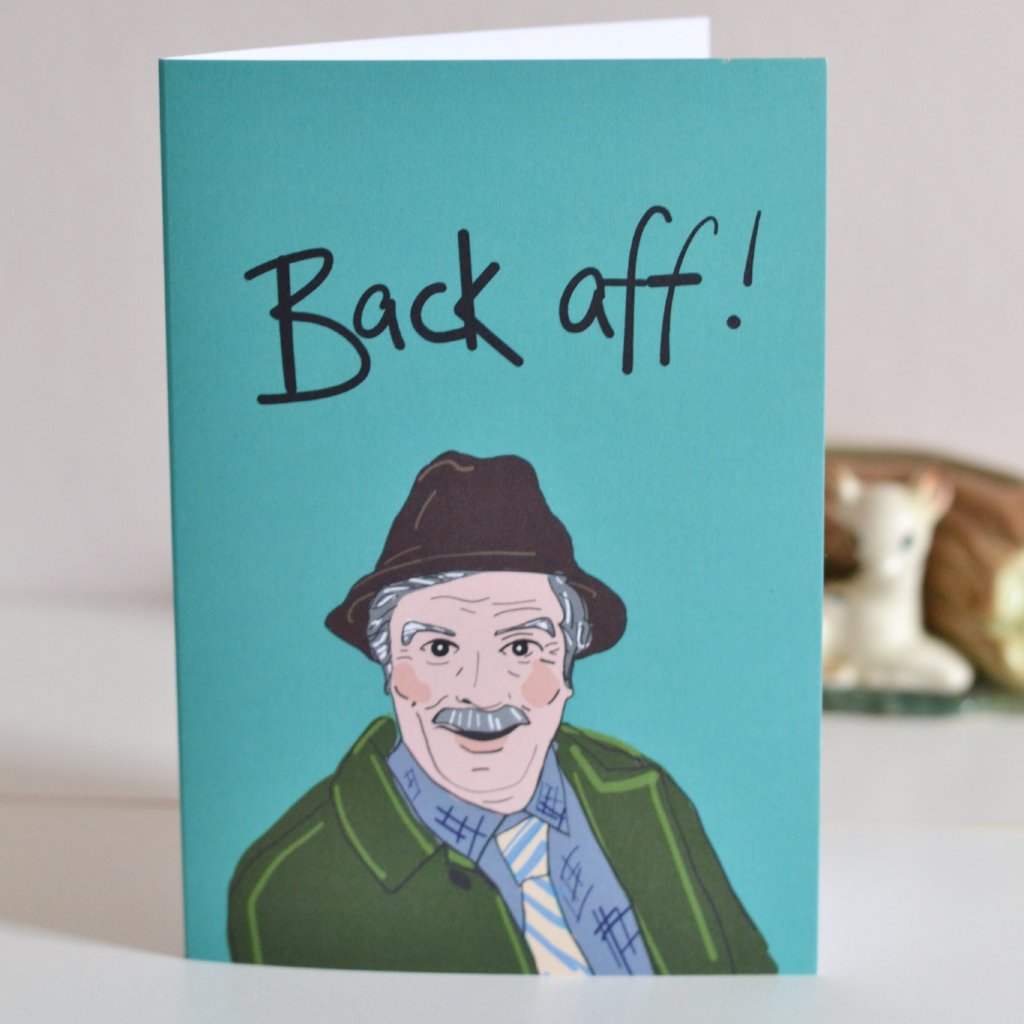 Victor Still Game Quote 'Back Off' Card