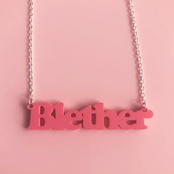 Blether Necklace - Scottish Word Acrylic Jewellery