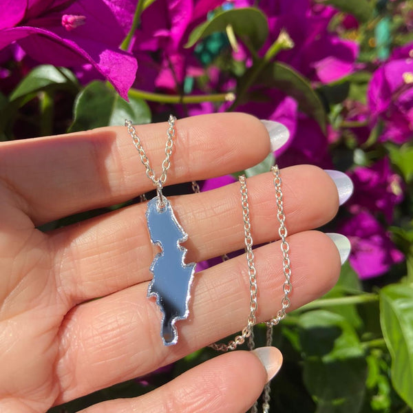 Isle of Bute Silver Necklace - Acrylic