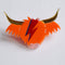 David Cowie Highland Cow Brooch - Orange and Gold