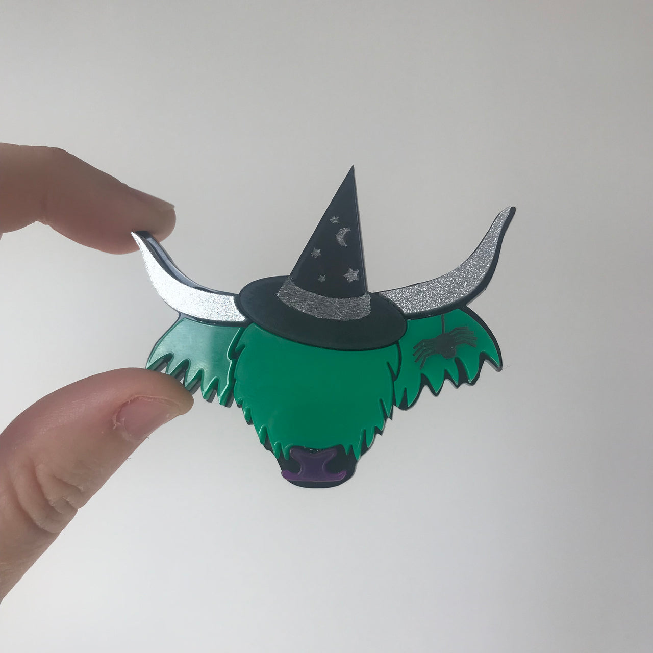 WitchyCoo Limited Edition Halloween Highland Cow Necklace