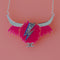 David Cowie Highland Cow Necklace - Pink and Silver Glitter