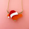 Santa Coos Necklace - Christmas Highland Cow
