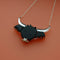 Wee Cow - Black Highland Cow Acrylic Necklace