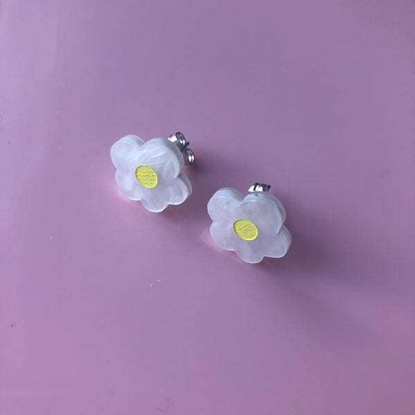 Strawberry Flower Daisy Stud Earrings