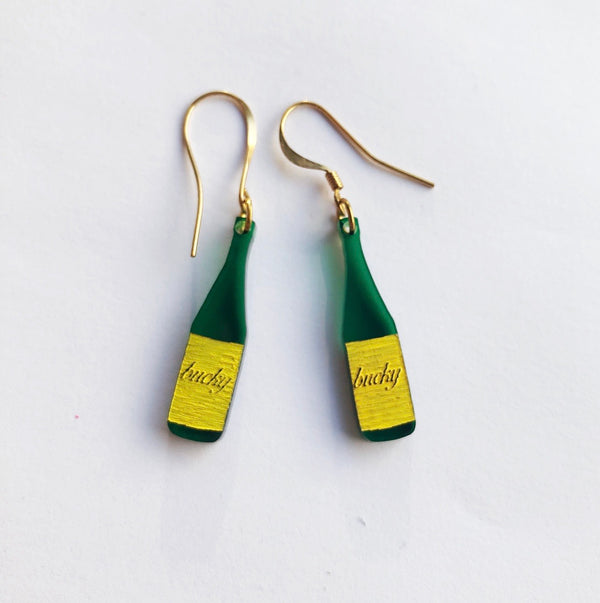 Bucky, Buckfast inspired, Bottle Acrylic Earrings