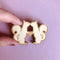 Wooden Squirrel Heart Autumn Brooch