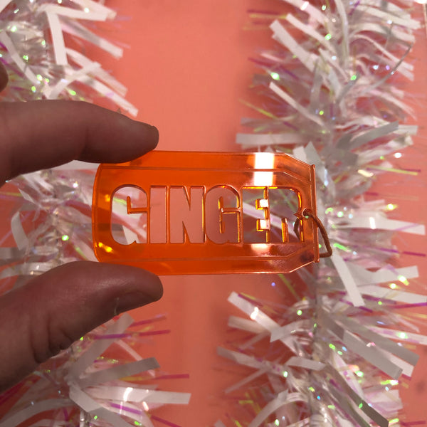Can of Ginger Acrylic Christmas Tree Decoration