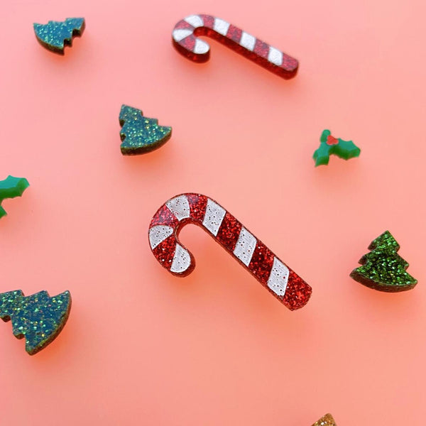 Candy Cane Pin Badge
