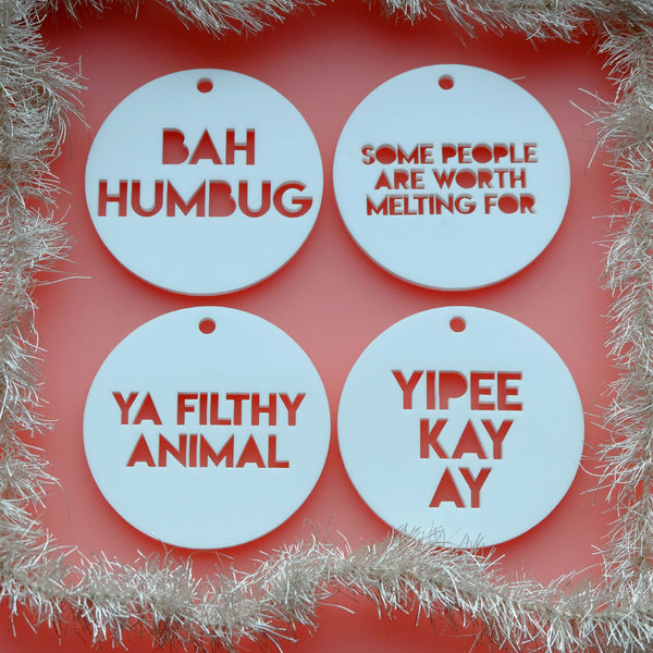 Christmas Movie Decoration Set - Four Christmas Tree Decorations